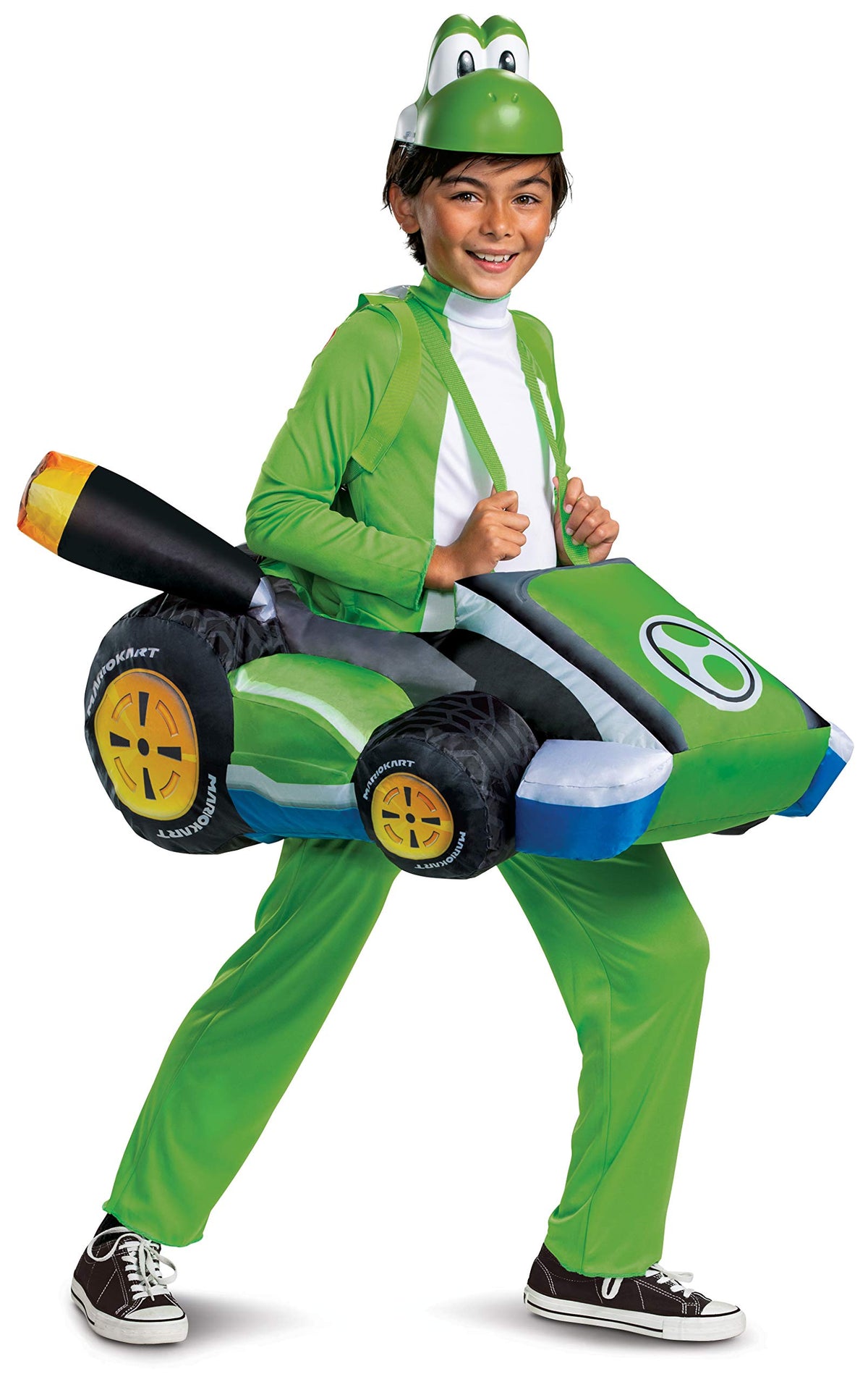 Yoshi Costume Kart, Inflatable Mario Kart Costume Accessory For Kids ...