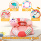 Blublu Park Sit Me Up Floor Seat With Detachable Support Pillow For Infant, 3-In-1 Tummy Time Mat And Baby Lounger To Prevent Re