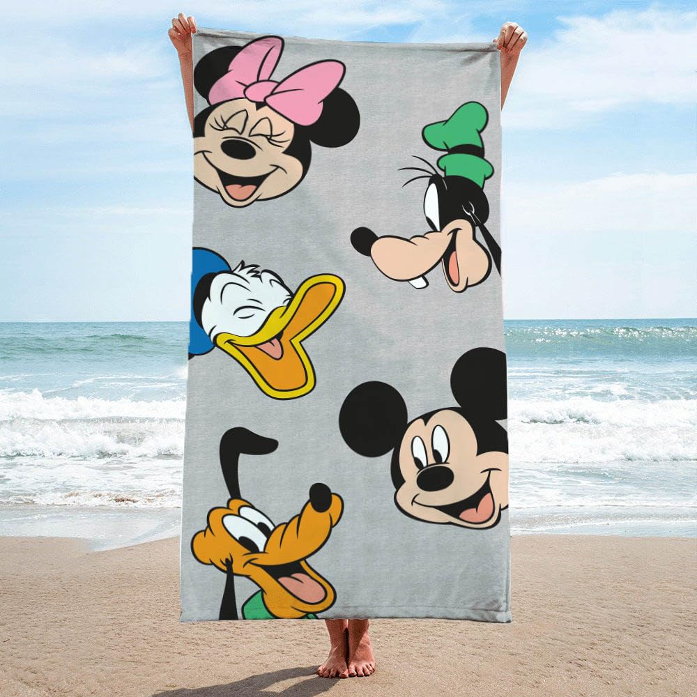 Disney Mickey Mouse & Friends Kids Bath Pool Beach Towel - Super Soft & Absorbent 100% Cotton Towel, Measures 28 X 58 Features,