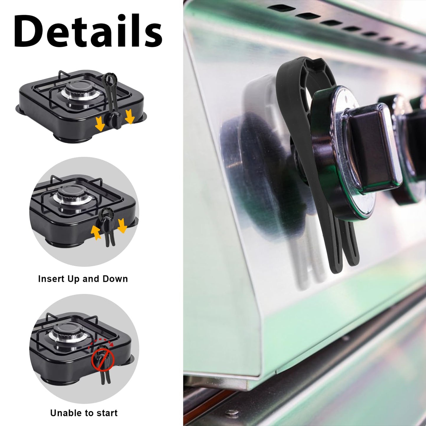 Comnico 5 Pack Stove Knob Locks Proof Oven Knobs Covers Stove Child Safety Guards Door Knob Safety Proofing Gas Stove Knob Cover