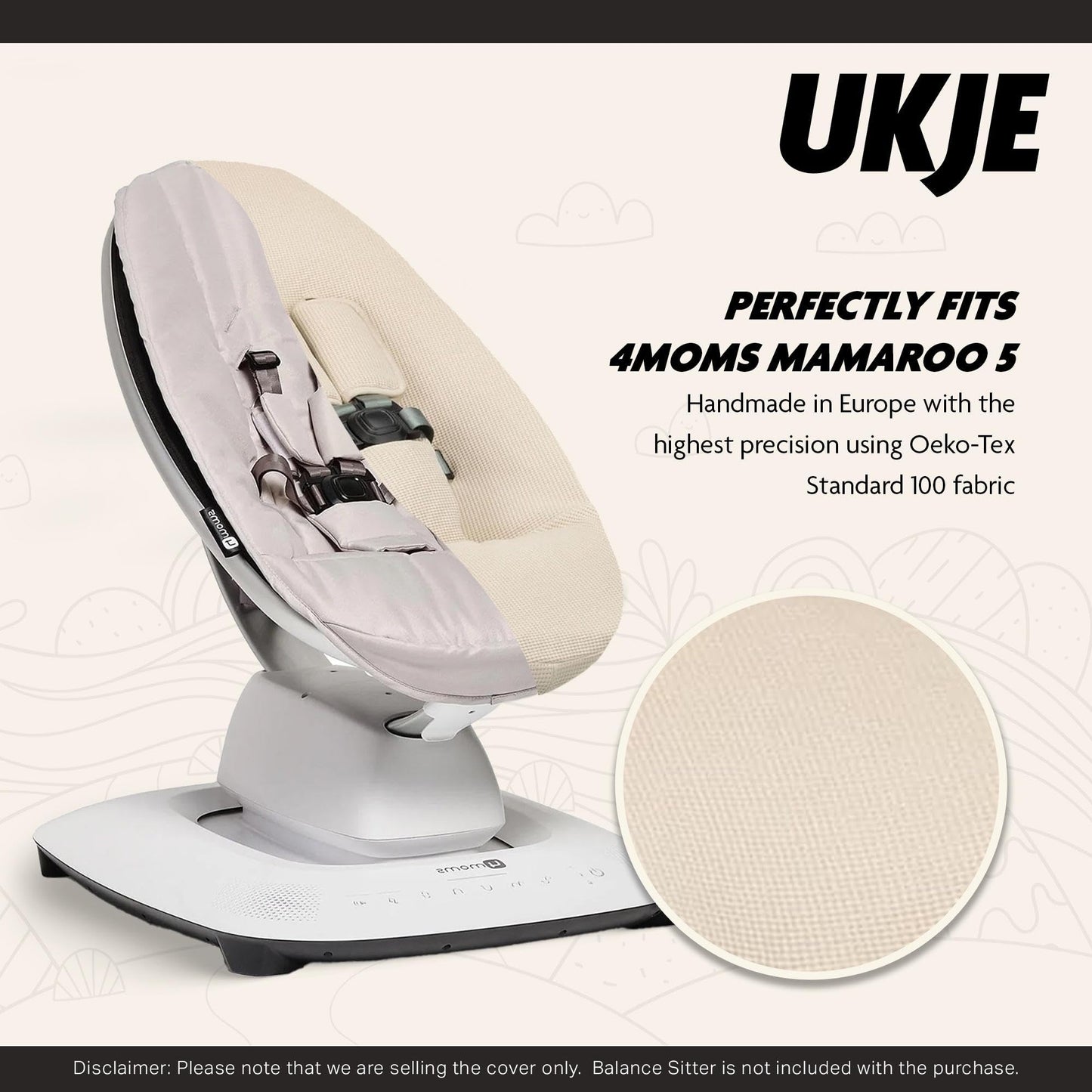 Ukje Protective Swing Cover Compatible With 4Moms Rockaroo Or Mamaroo 5, Multi-Motion Baby Swing, Baby Swing Liners, Baby Rocker
