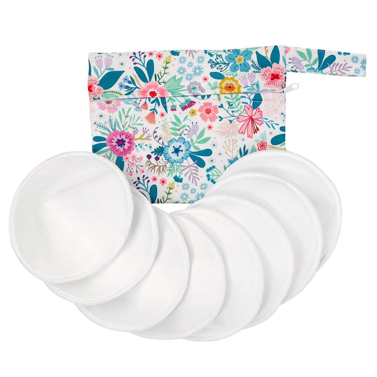 Soarwg Kids Organic Bamboo Nursing Pads for Mom, Super Absorbent Nursing Pad Washable Reusable Breast Pads for Breastfeeding, 8 