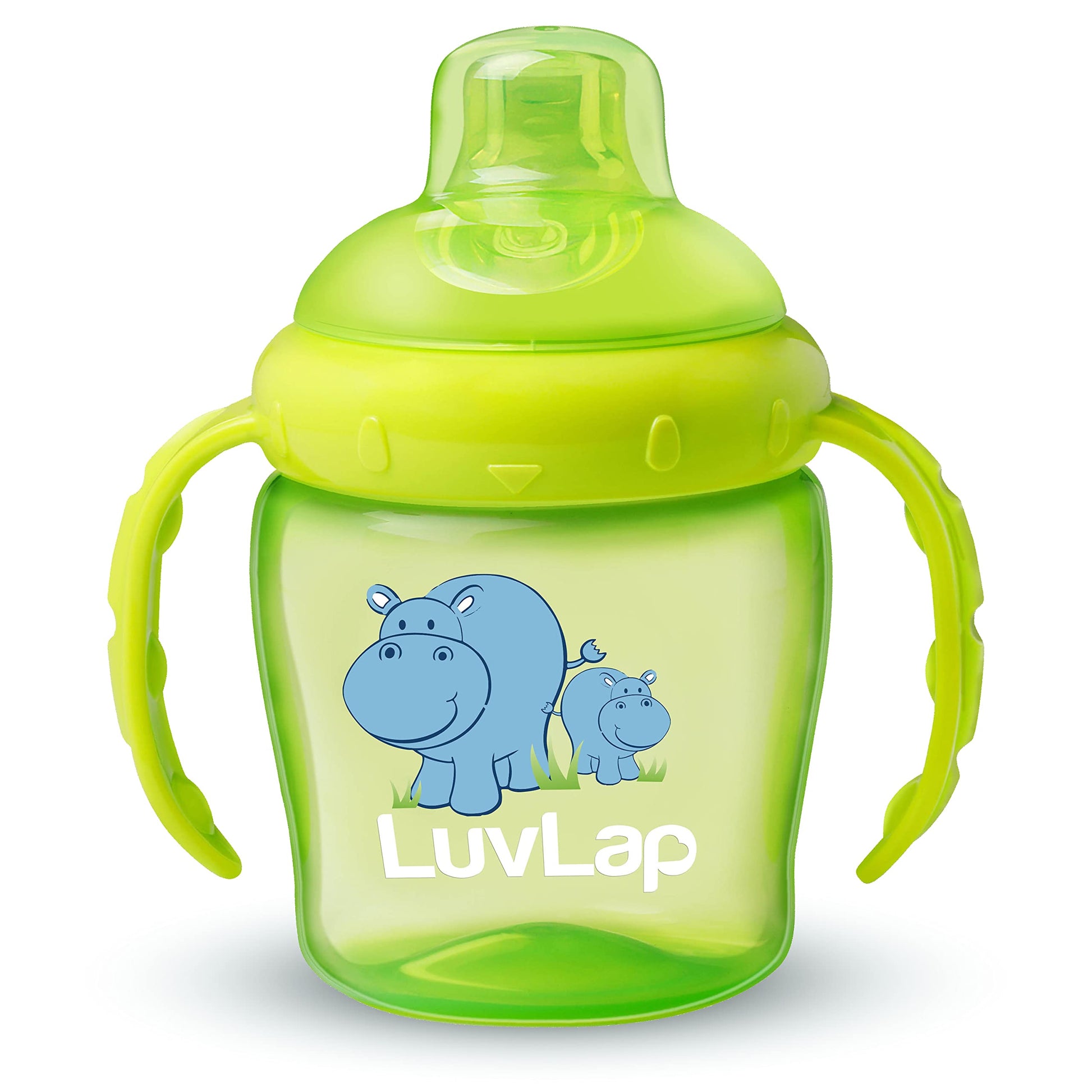 Luvlap Hippo Spout Sipper For Infant/Toddler & Kids, 225Ml, AntiSpill Sippy Cup With Soft Silicone Spout, Bpa Free, Sipper With