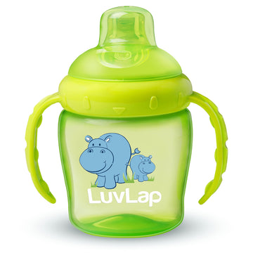 Luvlap Hippo Spout Sipper For Infant/Toddler & Kids, 225Ml, AntiSpill Sippy Cup With Soft Silicone Spout, Bpa Free, Sipper With