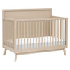 Babyletto Palma 4-in-1 Convertible Crib with Toddler Bed Conversion Kit in Taupe, Greenguard Gold Certified