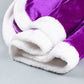 Fur Princess Costume Cape Fur Hooded Cloaks For Little Girls Dress Up Purple 3-4 Years(110Cm)