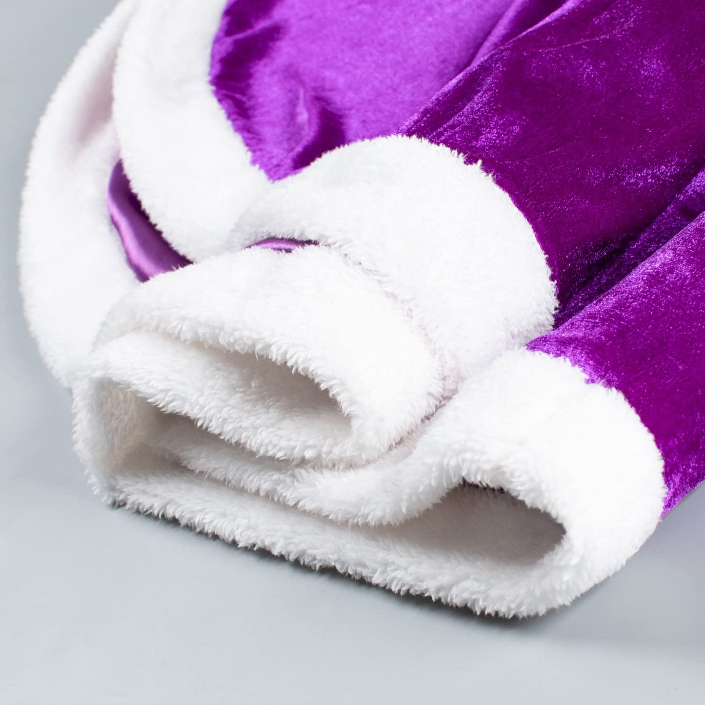 Fur Princess Costume Cape Fur Hooded Cloaks For Little Girls Dress Up Purple 3-4 Years(110Cm)