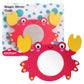 Edushape Magic Mirror - Shapes Crab Baby Mirror, Foam Bath Toys for Toddlers 1-3, Learning Cause & Effect, Cognitive Skills
