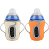 Beautyflier Glass Baby Bottle Sleeve Covers for Tommee Tippee Nature Baby Bottles with Dual Handle, 3.8mm Thicken Heat and Cold 
