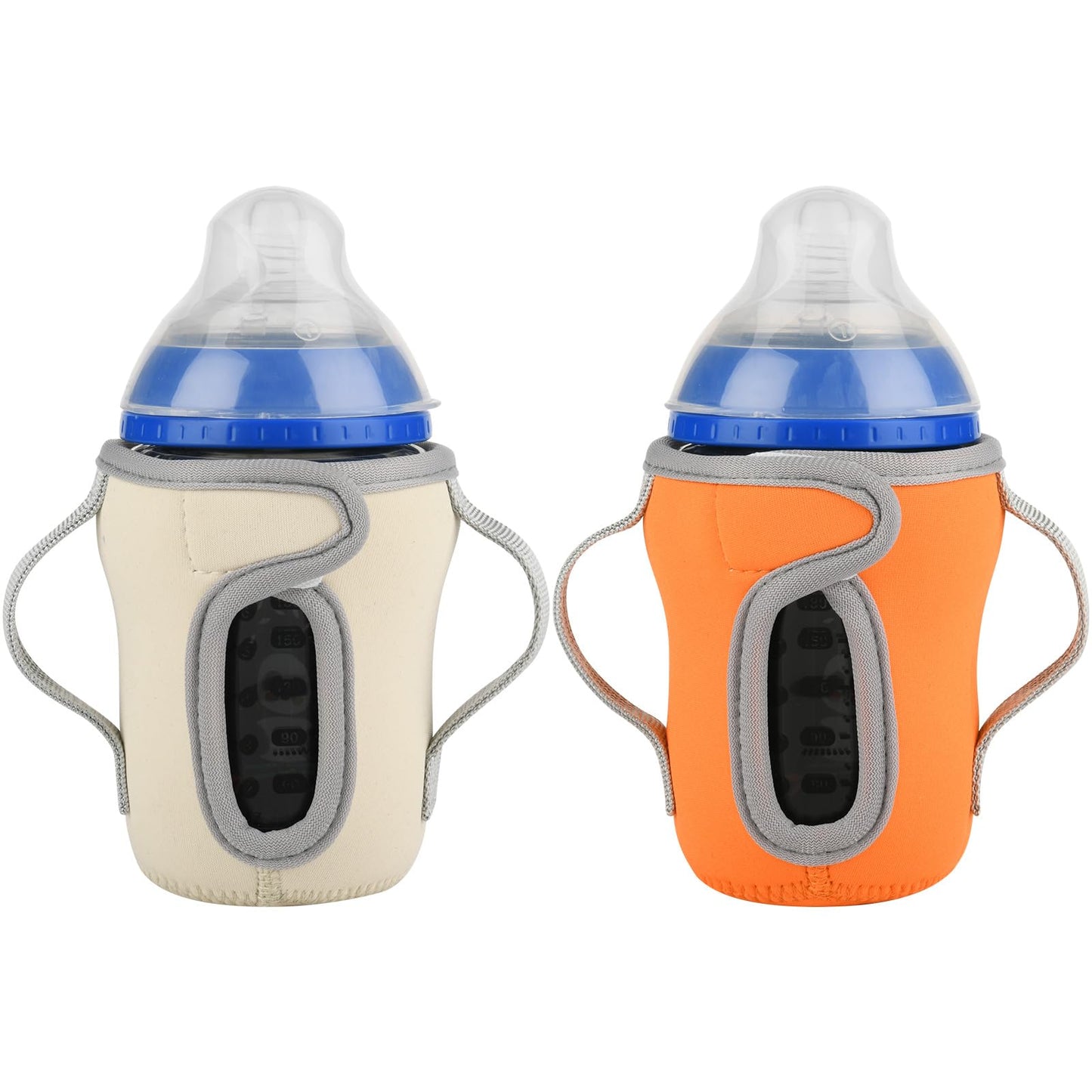 Beautyflier Glass Baby Bottle Sleeve Covers for Tommee Tippee Nature Baby Bottles with Dual Handle, 3.8mm Thicken Heat and Cold 