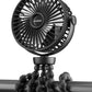 Portable Stroller Fan, 5200 mAh Rechargeable Personal Fan, with 360 Rotate Flexible Tripod and TYPE-C Port 3 Speed Small Mini US