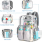 Mancro Diaper Bag Backpack, Clear Baby Bag Heavy Duty Transparent Backpack For Girls Boys, Multifunction Large Travel Backpack M