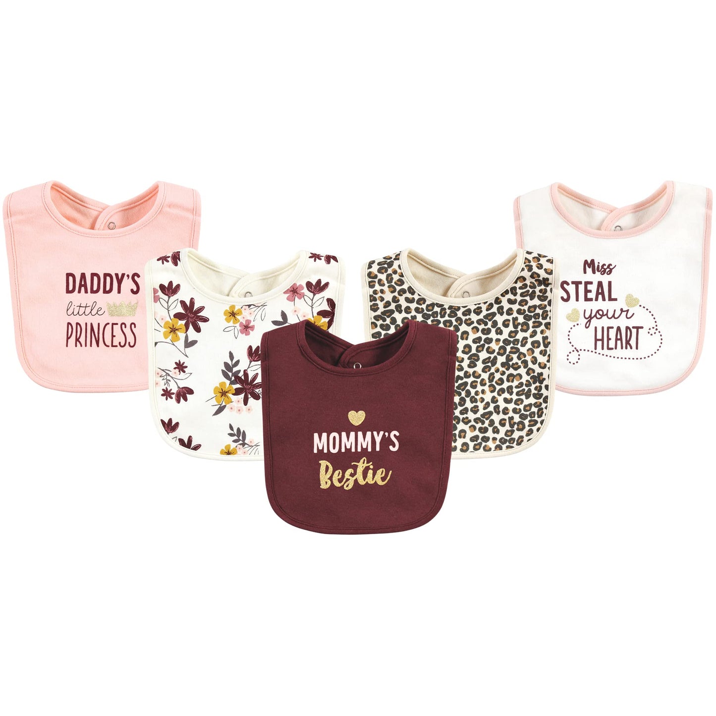 Hudson Baby Unisex Baby Cotton Bibs, Mommys Bestie, One Size