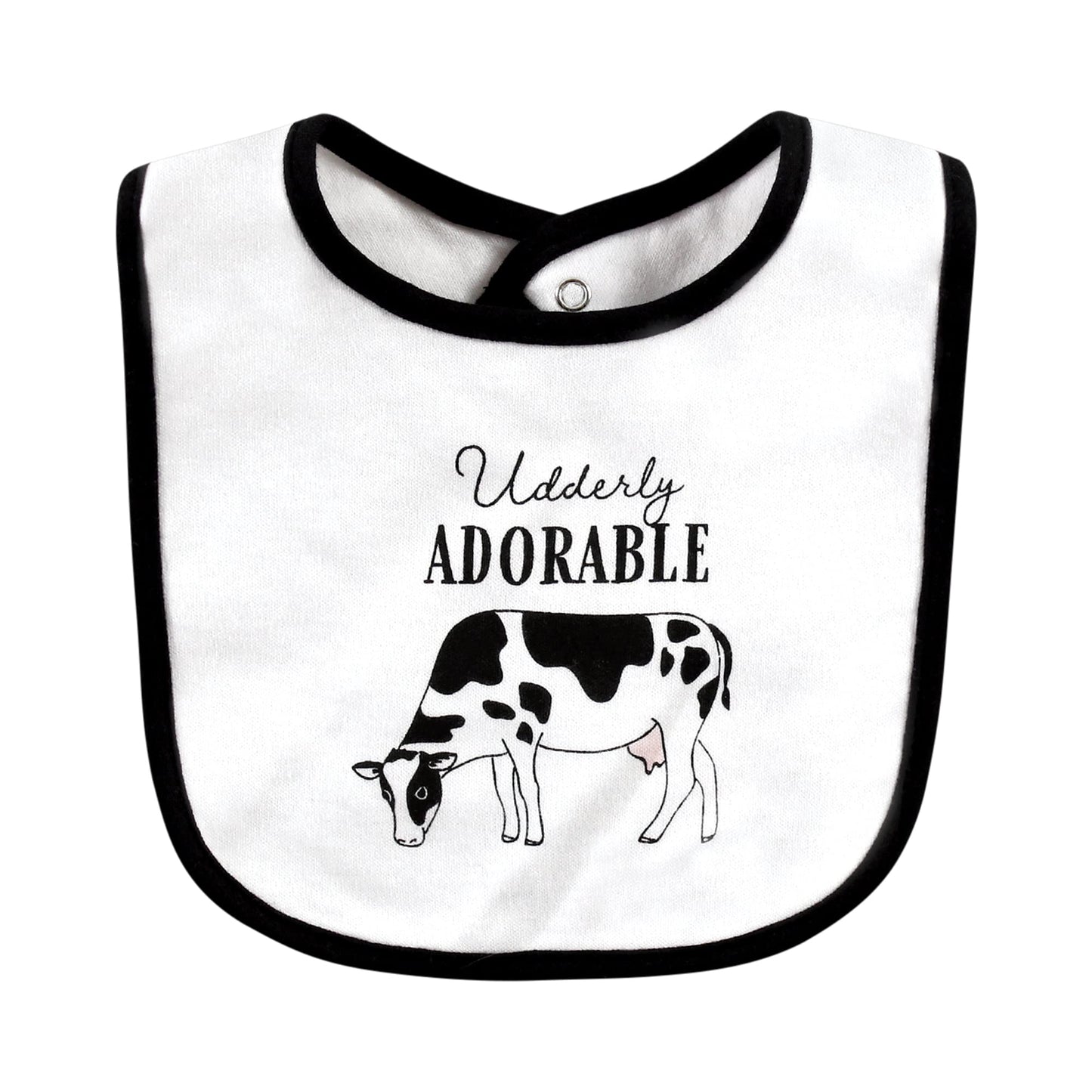 Hudson Baby Unisex Baby Cotton Bibs, Girl Farm, One Size