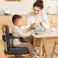 Homeal Booster Seat For Kitchen Chair, Breathable Toddler Booster Seat For Dining Table With Backrest And Adjustable Straps, Por