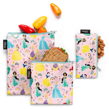 Simple Modern Disney Reusable Snack Bags For Kids | Food Safe, Bpa Free, Phthalate Free, Polyester Zip Pouches | Washable & Refi