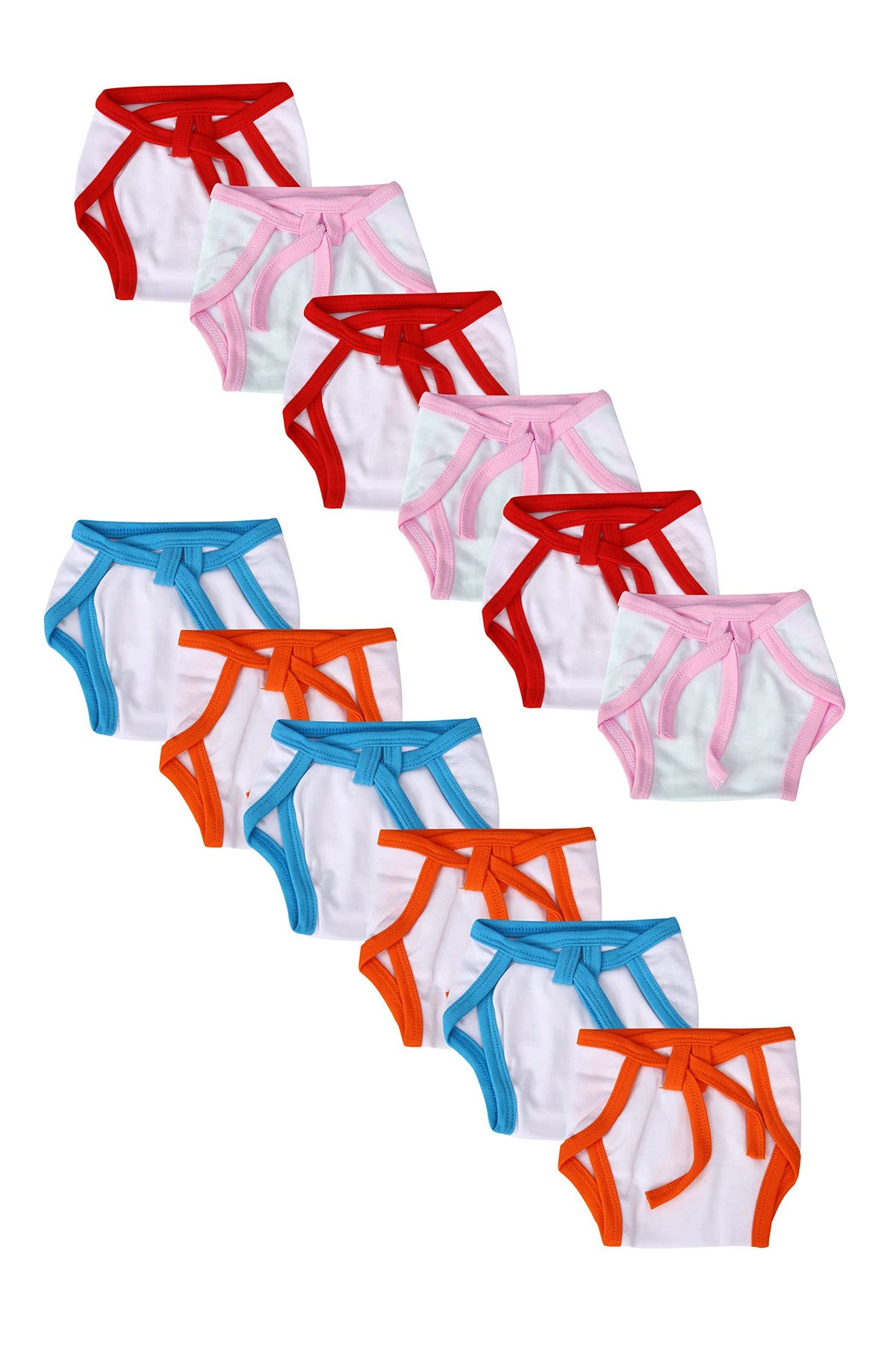 MomS Darling (Pack Of 12) Cotton Nappies For New Born Baby 06 Months| Cotton Baby Langot | Soft, Washable & Reusable Cloth Dia