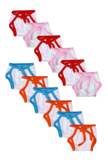 MomS Darling (Pack Of 12) Cotton Nappies For New Born Baby 06 Months| Cotton Baby Langot | Soft, Washable & Reusable Cloth Dia
