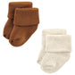 Hudson Baby Unisex Baby Cotton Rich Newborn And Terry Socks, Pink Tan Stripe, 6-12 Months