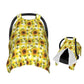 Muishi Yellow Sunflowers and Bees Baby Car Seat Canopy Nursing Cover for Newborn Car Seat Breastfeeding Covers Blanket Newborn S