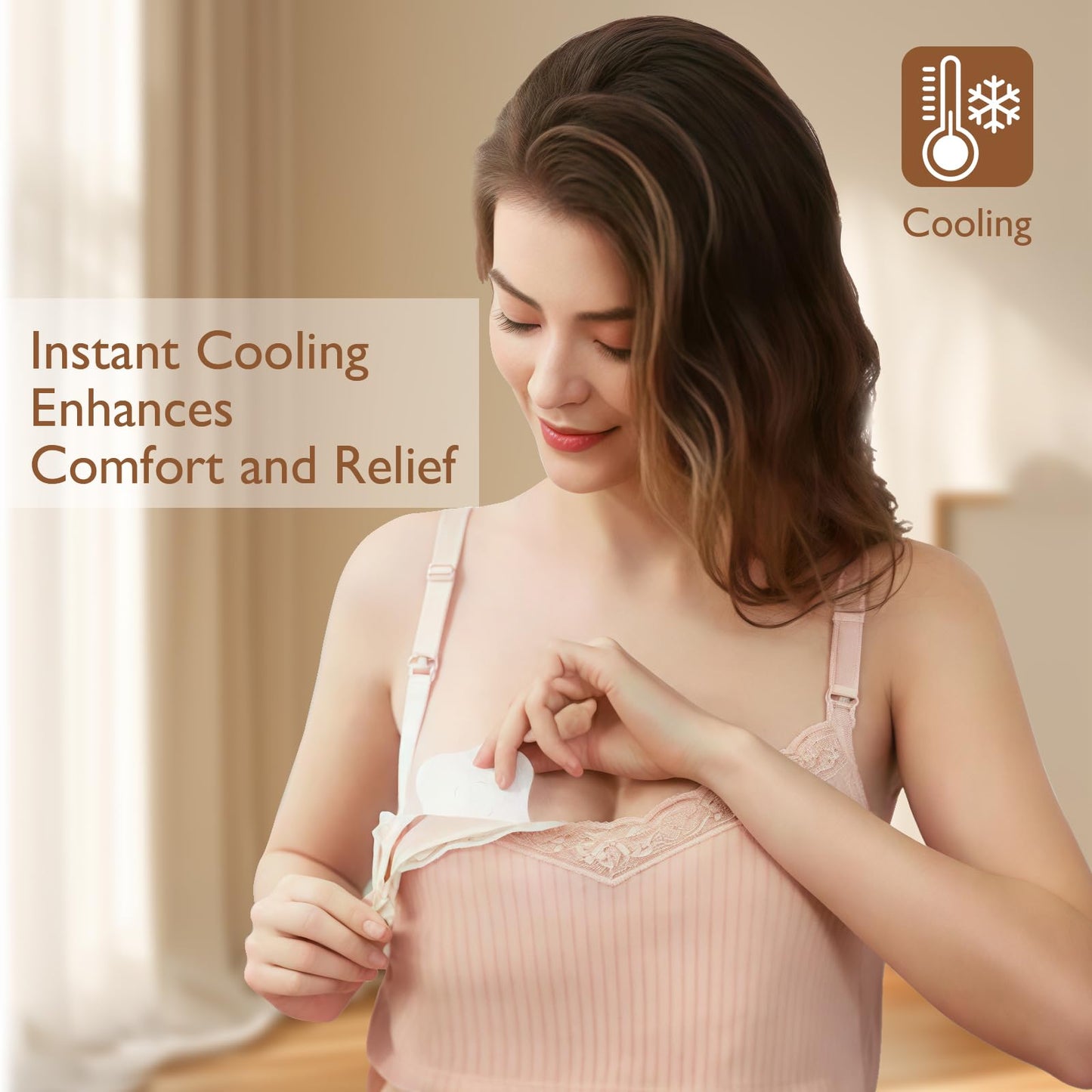 Hydrogel Nipple Gel Pads For Breastfeeding: Soothing Nursing Pads Reusable Instant Cooling Relief | Promotes Healing Irritated N