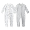 Owlivia Organic Cotton Baby Boy Girl Zip Up Sleep N Play, Footless, Long Sleeve(18-24 Months, Gray Melange & Blue Star)