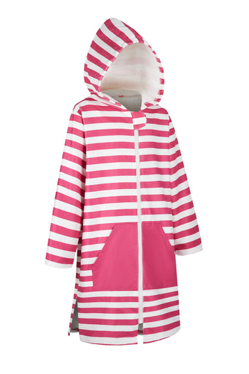 Missshorthair Kids' Hooded Towel Poncho With Zipper | Beach Cover-Up With Pockets | Microfiber Bathrobe For Boys & Girls Zipper-