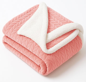 VAS COLLECTIONS Ultra Soft Baby Blanket | Flannel + Sherpa | 2Layer AllSeason AC Sheet for Newborns (024 M)  Light Pink