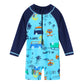 Huaaniue Baby/Toddler Boy Swimsuit Rashguard Swimwear Long Sleeve One-Piece Car 5-6 T