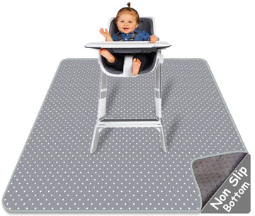 Splat Mat For Under High Chair - Splash Mat  Large 51' X 46' Size  Washable & Water Resistant  Avoid Messes  Multiple Uses  Ea