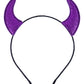 Bonnie Z. Leonardo Glitter Devil Horns Headband Black