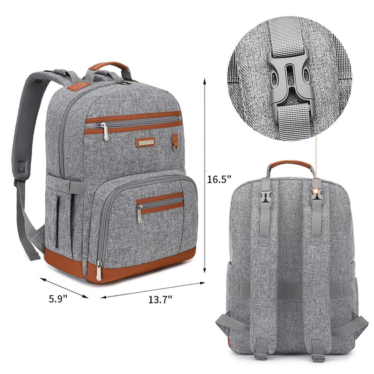 Billiton Mashi Diaper Bag Backpack, Diaper Bag For Baby,Large Capacity With Insulated Pockets Multifunctional Baby Bags Backpack