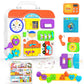 Montessori Toys for 1-2 Year Old Boy Girl, 15-in-1 Musical Busy Board, Birthday Gifts for 1 Year Old Boy, Educational Toy for 1+