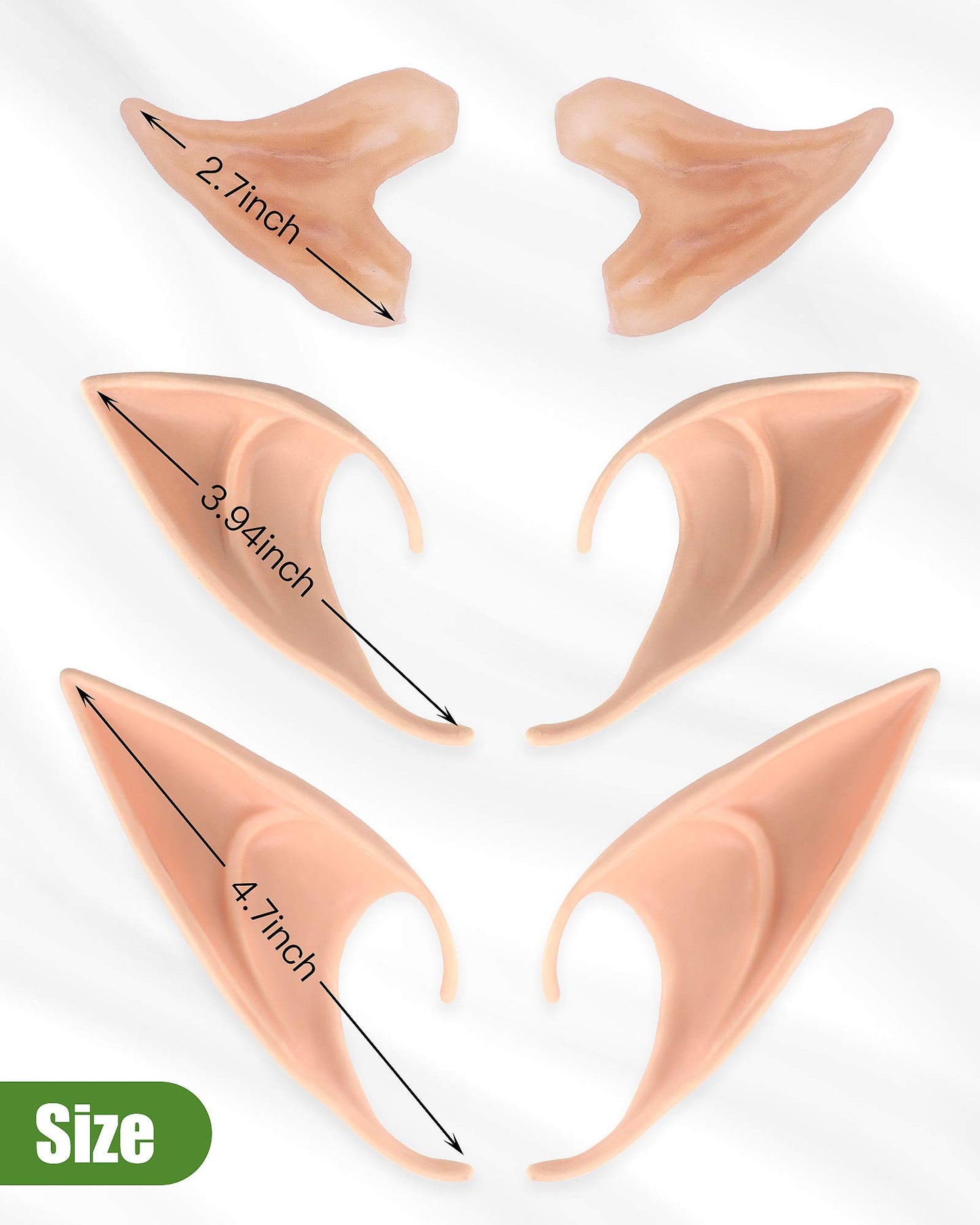 Cedar Bright Cosplay Fairy Pixie Elf Ears - Party Dress Up,Costume Masquerade Accessories For Halloween Christmas(6 Pairs)