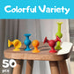 Silly Suckers Suction Toys 50 Pcs | Building Toys | Smooth Soft Edges | Montessori Toys | Toddler Toys | Sensory Toys | Bath Toy