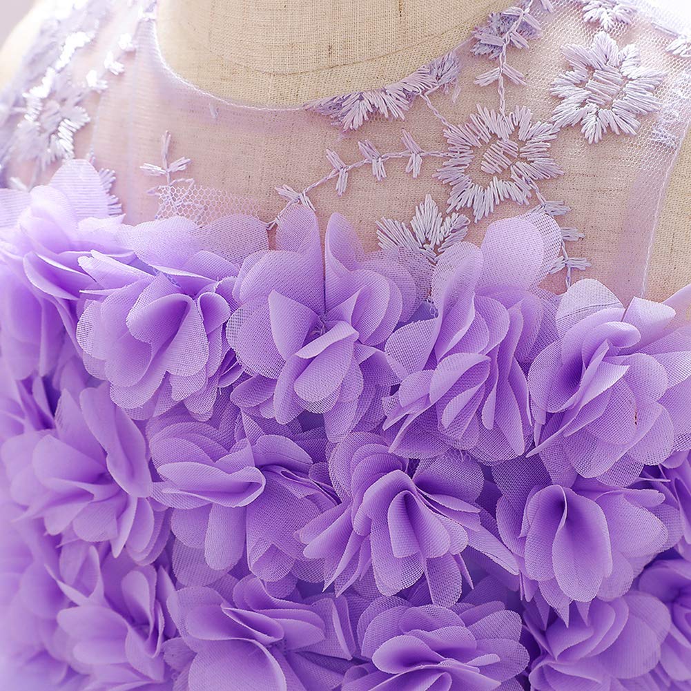 Odasdo Purple Toddler Dress, Lavender Dress For Toddler Girls, First Birthday Party Cake Smash Photoshoot Tulle Baby Easter Dres
