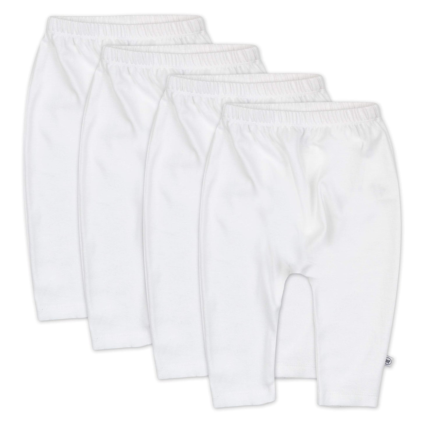 Honest Baby Unisex Baby Cuff-Less Multi-Pack Honest Organic Cotton Cuff Less Harem Pants Multi Pack 4 Pack Bright White Newborn,