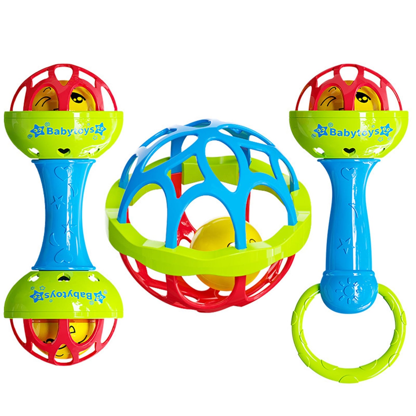 8pcs Baby Rattles Toys Set for 3-6 Months,Grab Shake Rattle for Babies 6-12 Months, Easy Hold Teething Toy,Development Learning