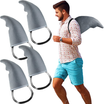 Lewtemi 4 Pcs Halloween Shark Costume Fin Accessory Easy to Wear Sharks Play Costume Props for Adults Cosplay