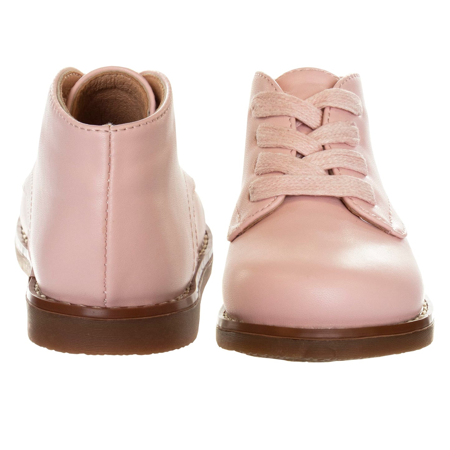 Josmo Baby Boys Girls Unisex Walking Shoes First Step Walker - Lightweight Synthetic Dress Boots Non-Slip Bottom High Top - Pink