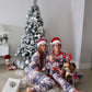 Iffei Christmas Pajamas For Family Matching Set Pj'S Traditional Print Top And Pants Pjs Sleepwear With Pocket 3-6 Months