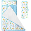 Moonsea Nap Mat For Toddlers Dinosaur With Removable Pillow And Fleece Minky Blanket, Lightweight Perfect For Kids Preschool, Da