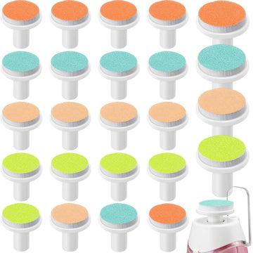 24 Pieces Baby Nail File Pads Nail Trimmer Replacement Pads Electric Baby Nail Grinding Heads For Standard Electric Kid Nail Tri