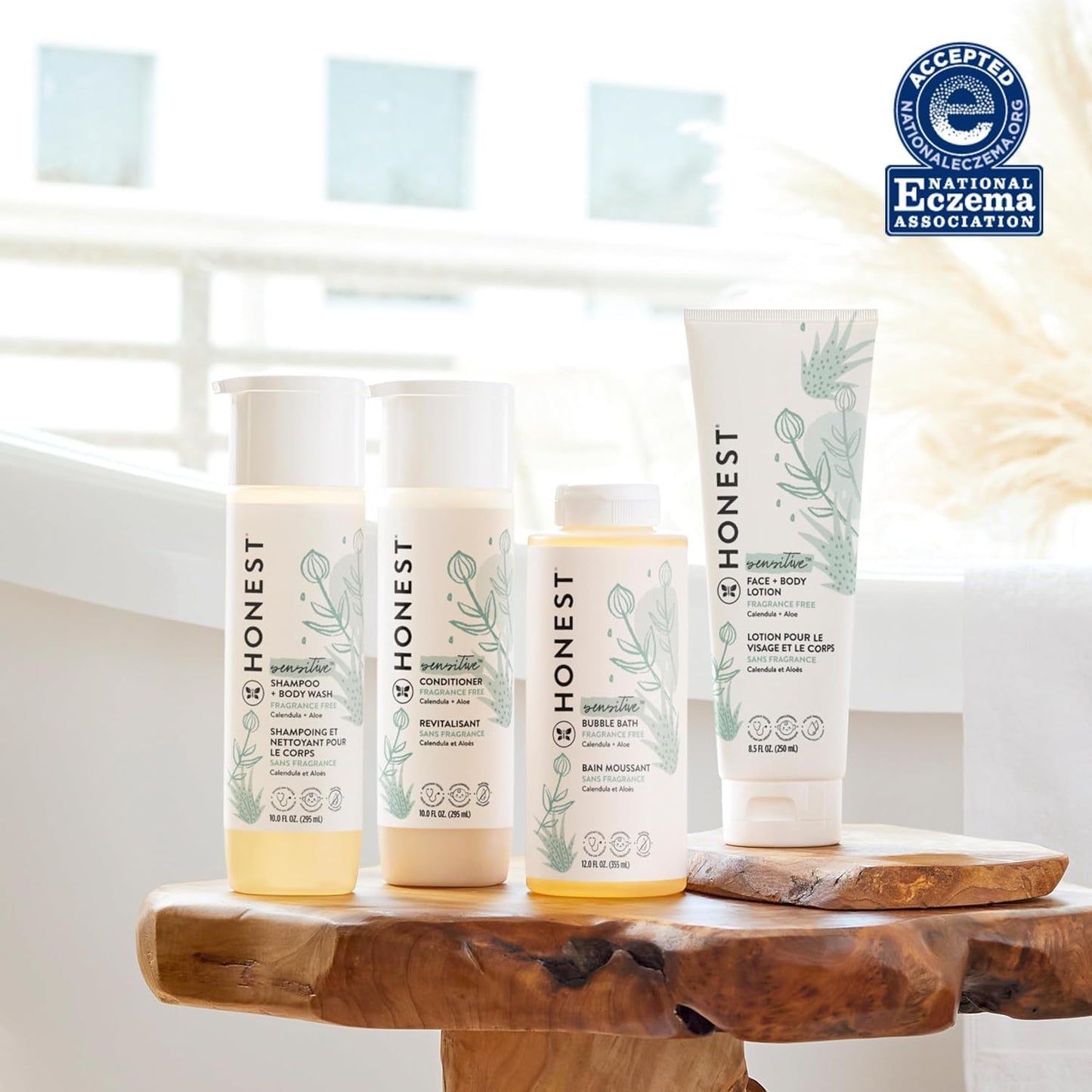 The Honest Company Foaming Bubble Bath | Gentle For Baby | Naturally Derived, Tear-Free, Hypoallergenic | Fragrance Free Sensiti