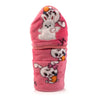Uber World Newborn Baby Blanket with Hood/Infant AC Blanket/Baby Wrapper/Flannel Baby Blanket for 09 Months (70x70cm) Pack of 1