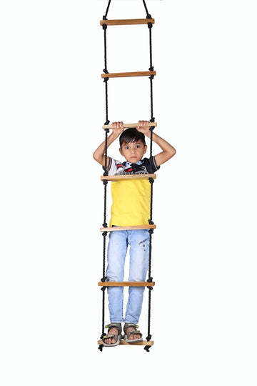Ashish Rope Climbing Ladder Indoor/Outdoor For Kids  Ninja Ladder, Kid Ladder For 4 To 10 Years (Black)