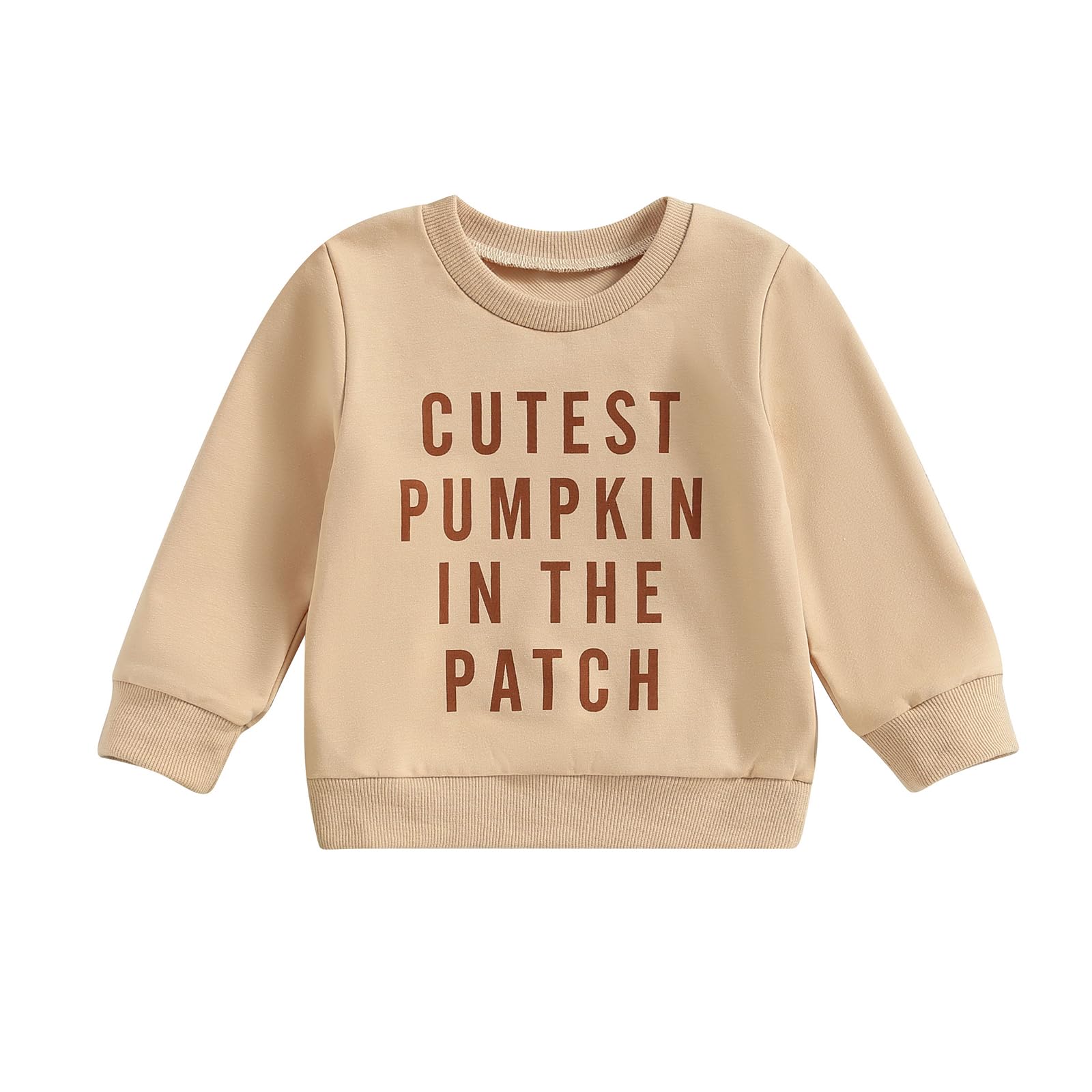 Mozikqin Toddler Baby Halloween Outfit Girl Boy Crewneck Sweatshirt Long Sleeve Letter Pullover Sweater Cute Fall Clothes (Cutes