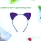 Bonnie Z. Leonardo Purple Cat Ears Headband Furry Cat Ears Headbands Purple