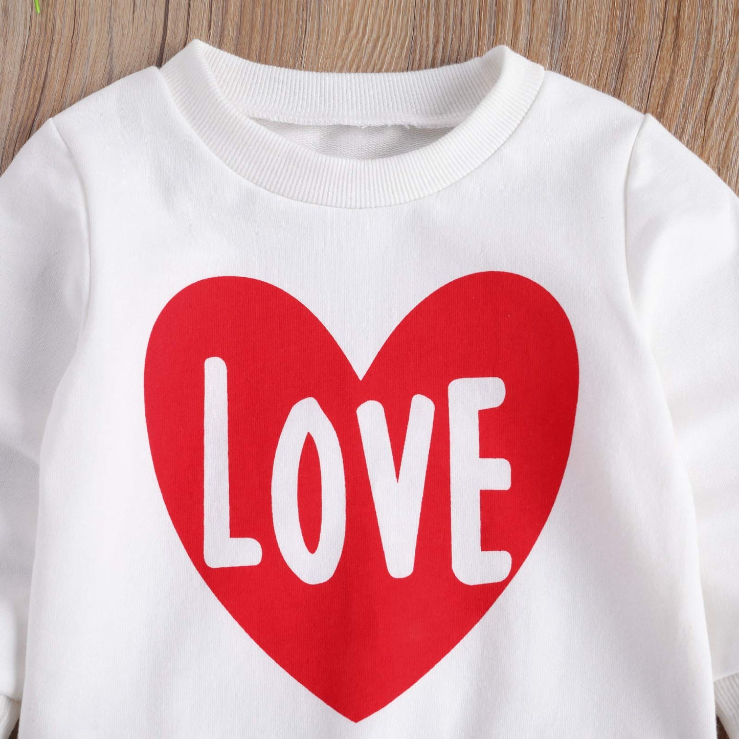 Valentines Day Sweatshirt Toddler Baby Girl Valentines Day Outfit Heart Pullover Sweater Shirt Tops Casual Clothes (D-Love Red H