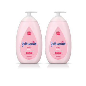 Johnsons Moisturizing Pink Baby Lotion with Coconut Oil, Hypoallergenic, 2 x 27.1 fl. oz